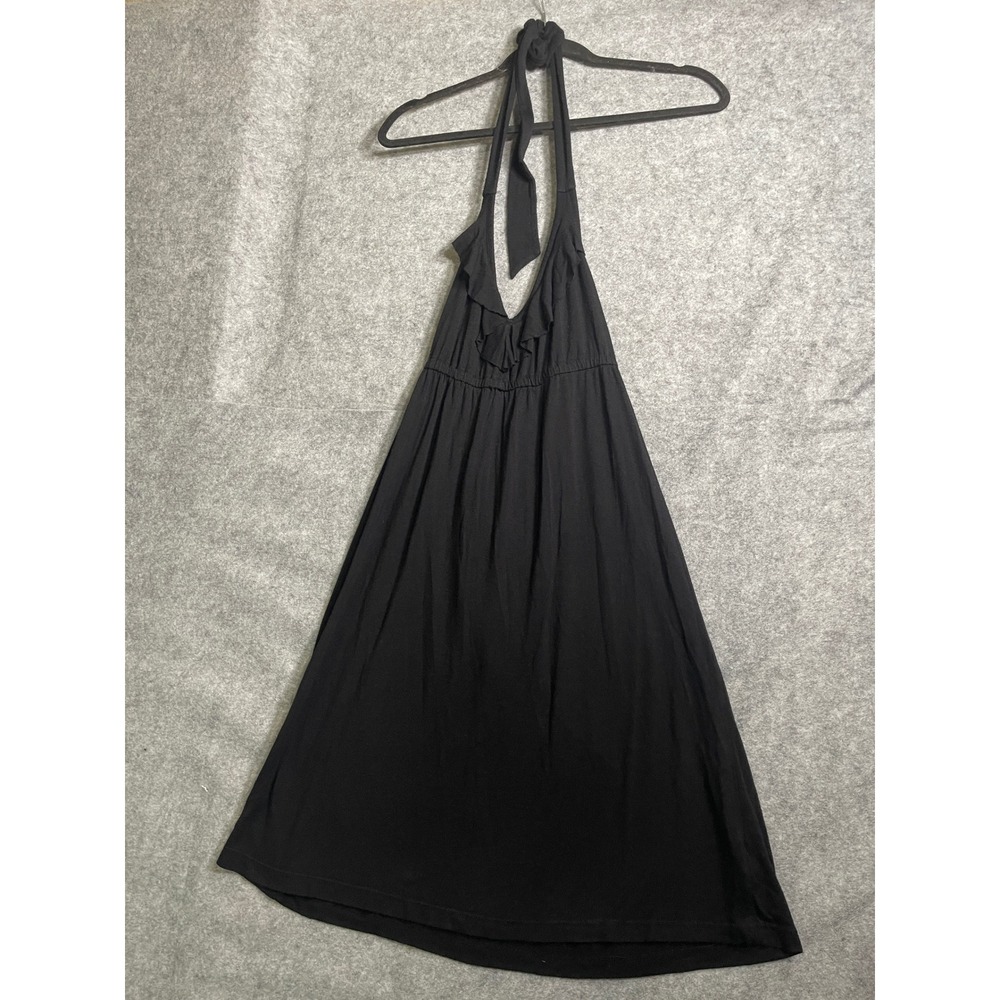 Guess Womens Black Ruffle Halter‎ Mini Dress Empire Waist Rayon Stretch